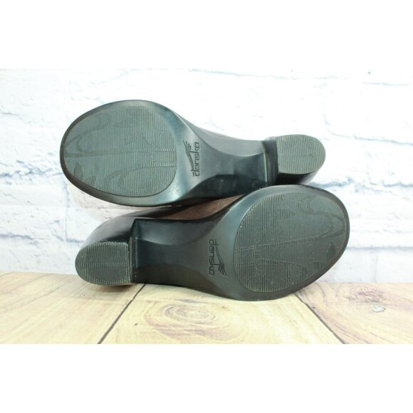 Dansko Tara Brown Leather Adjustable Mary Jane Heel Pump Shoes Size 37 US 7 - Picture 9 of 9